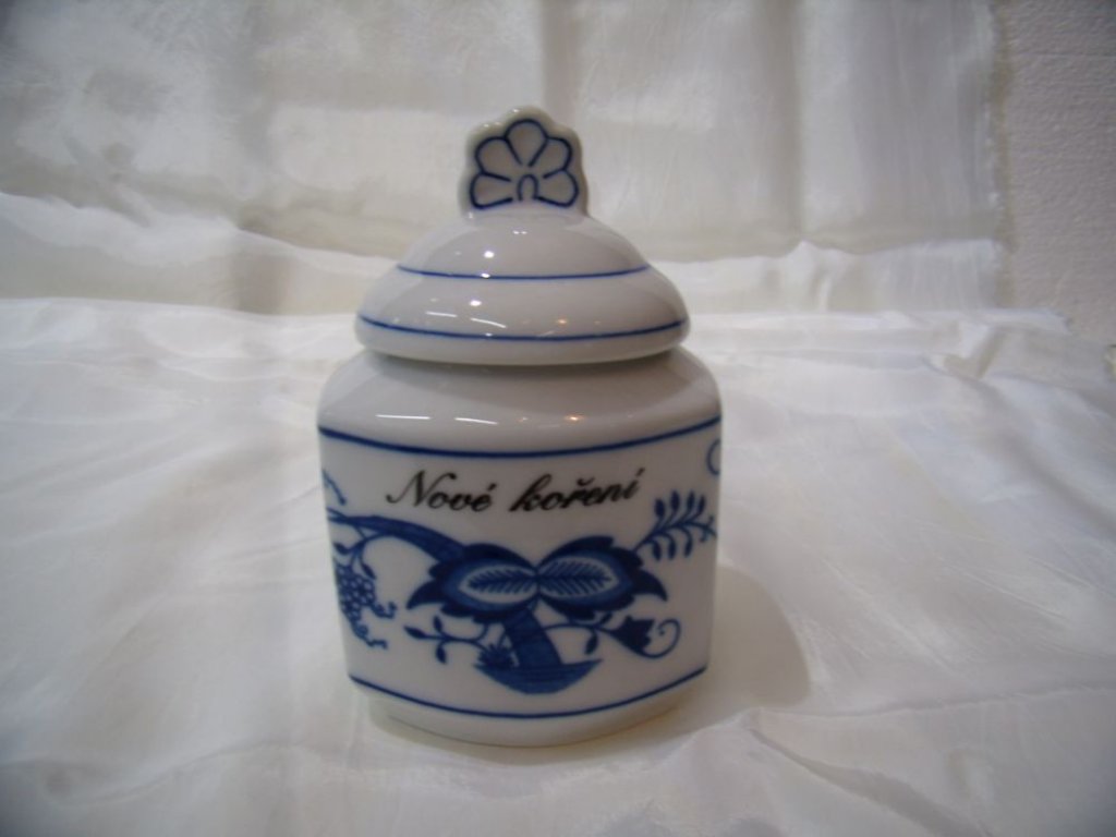 Cibulák spice jar with lid and inscription New spices 0,20 l Dubí