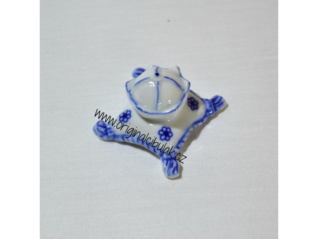 Cibulák Koruna krále Melichara 4 cm originální cibulákový porcelán Dubí, cibulový vzor, 1.jakost