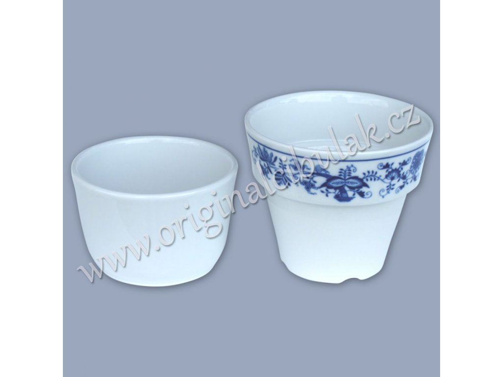 Zwiebelmuster Flower Pot Krasko, Original Bohemia Porcelain from  Dubi