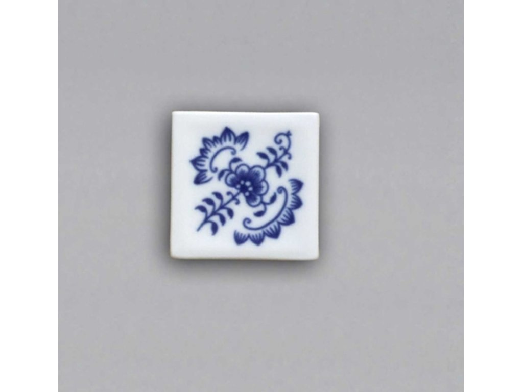 Cibulák Magnetka Vitráž štvorec 3x3cm Originálny Český Porcelán Dubí 