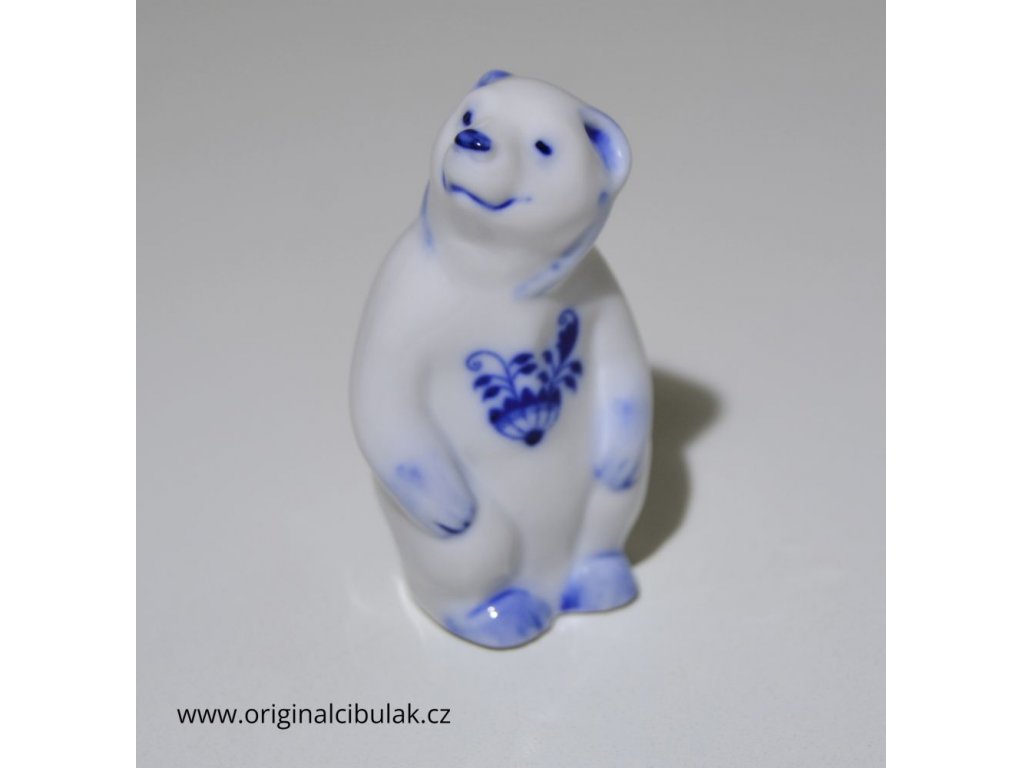 Cibulák Medvedík Dux 7cm cibulový porcelán originálny cibulák Dubí