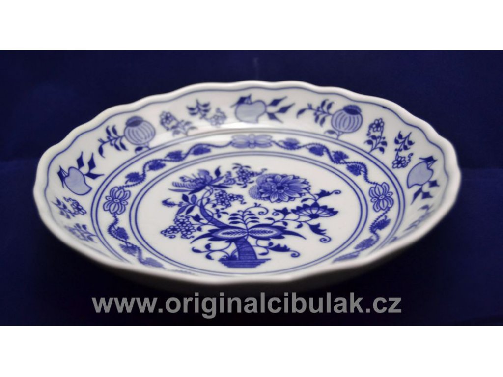 Cibulák mísa kompotová 20 cm originální cibulákový porcelán Dubí, cibulový vzor, 2. jakost