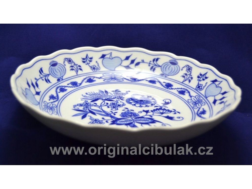 Cibulák mísa kompotová 24 cm originální cibulákový porcelán Dubí, cibulový vzor,