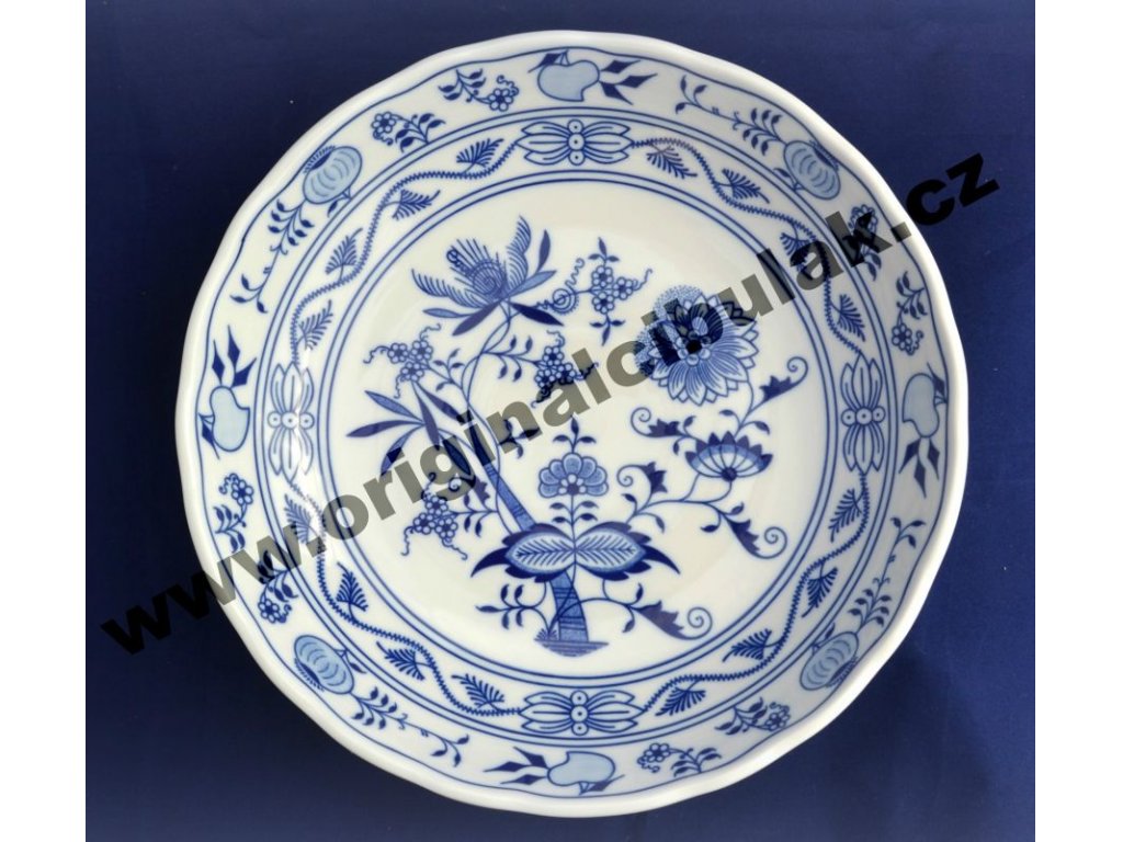 Cibulák mísa kompotová 27,5 cm originální cibulákový porcelán Dubí, cibulový vzor,