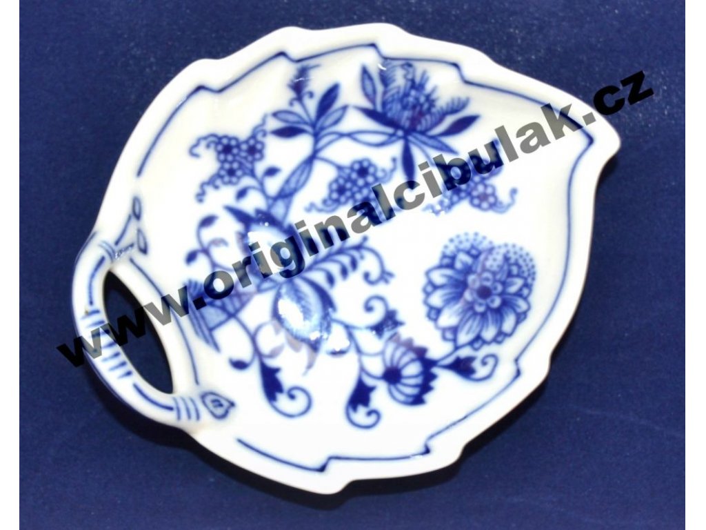 Cibulák mísa list 10,5 cm originální cibulákový porcelán Dubí, cibulový vzor,