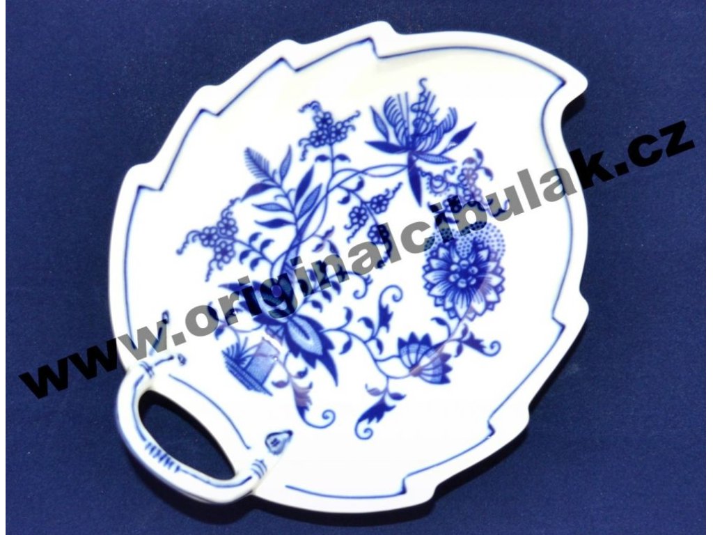 Zwiebelmuster Blattschale 15cm Original Bohemia Porzellan Dubi Karlsbader