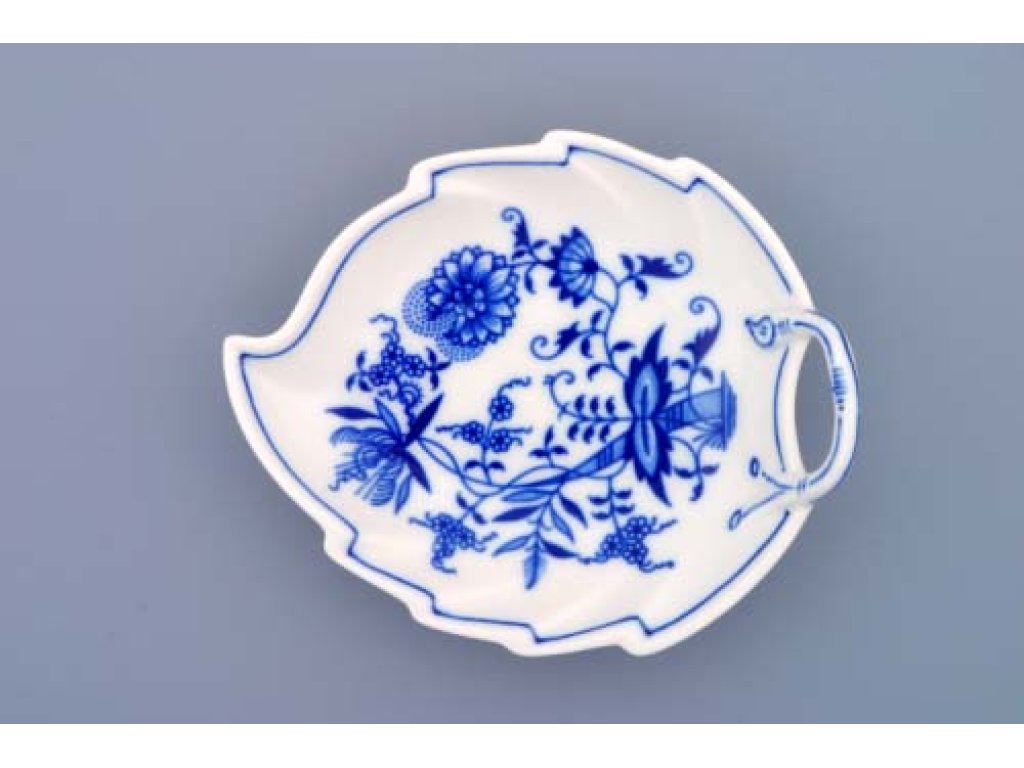 Zwiebelmuster Blattschale 15cm Original Bohemia Porzellan Dubi Karlsbader