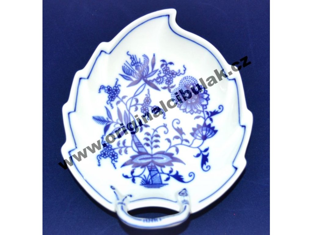 Zwiebelmuster Blattschale 15cm Original Bohemia Porzellan Dubi Karlsbader