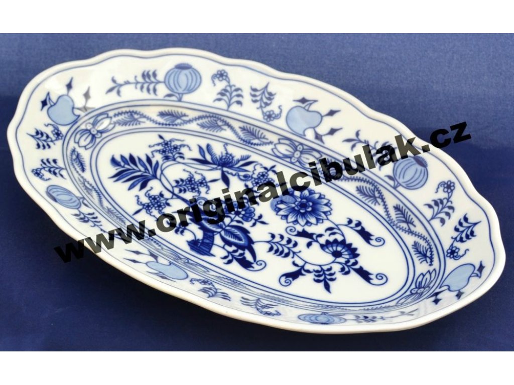 Zwiebelmuster Oval bowl 31cm Original Blue Onion Pattern Bohemia from Dubi 