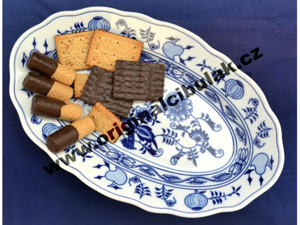 Zwiebelmuster Oval bowl 31cm Original Blue Onion Pattern Bohemia from Dubi 