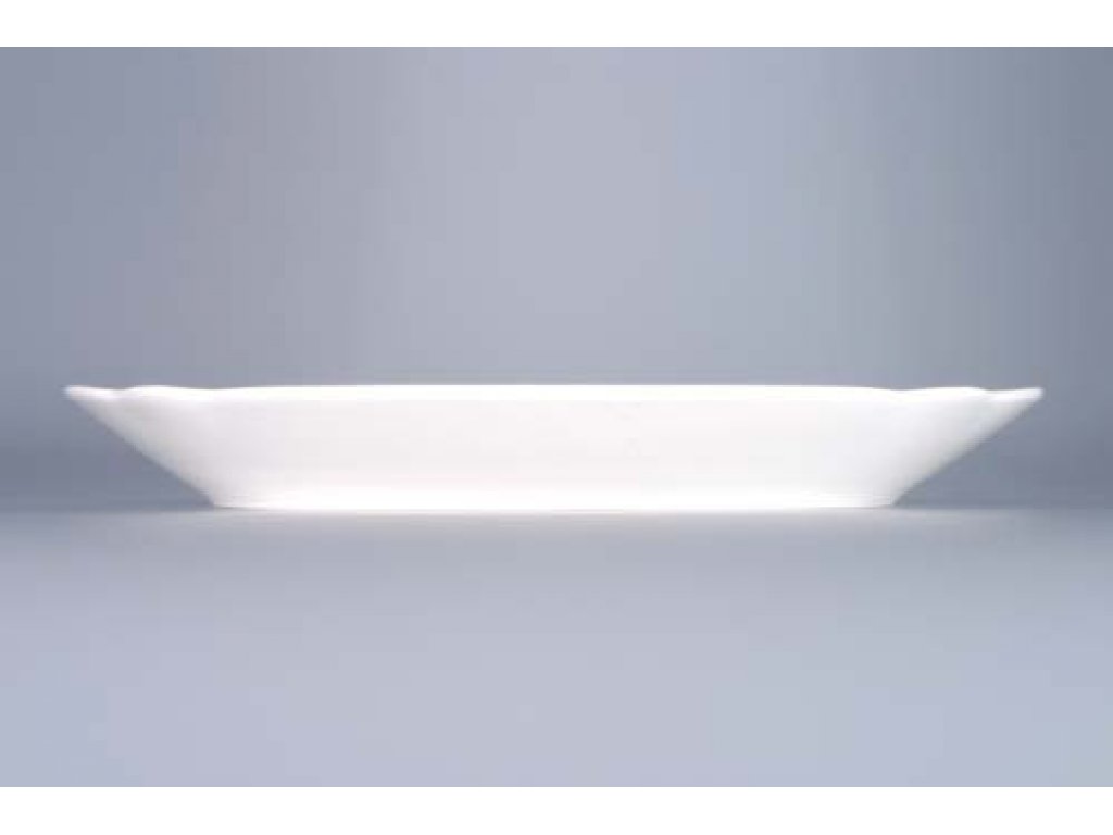 Cibulák mísa plochá hranatá 28 cm originální cibulákový porcelán Dubí, cibulový vzor,