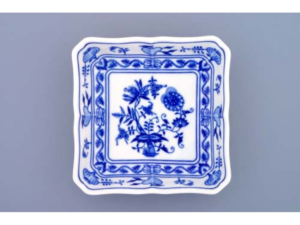 Cibulák misa šalátová štvorhranná 15 cm cibulový porcelán originálny cibulák Dubí