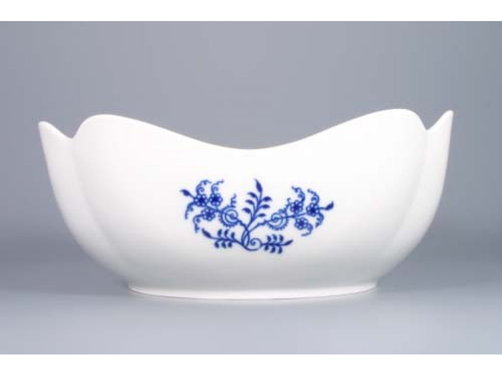 Cibulák mísa salátová štvorhranná vysoká 24 cm cibulový porcelán originálny cibulák porcelán dubi