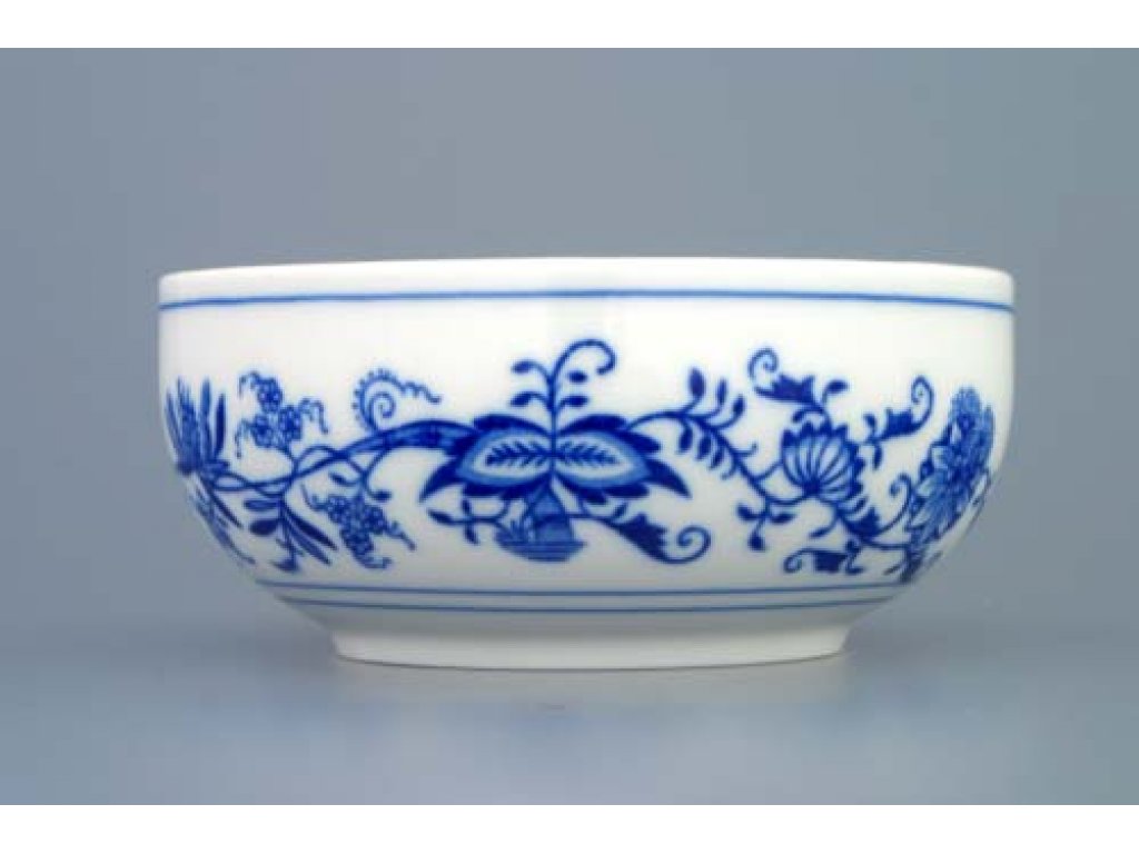Cibulák Miska hladká 13,2 cm originální cibulákový porcelán Dubí , cibulový vzor, 2. jakost