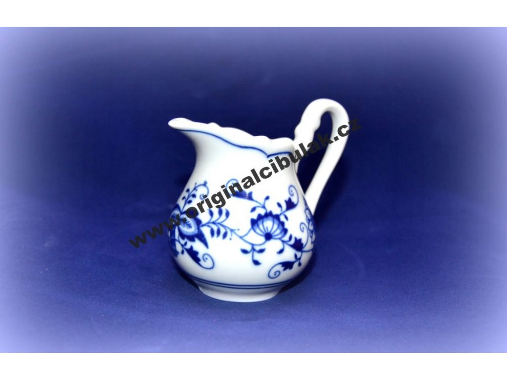 Cibulák mlékovka vysoká 0,08 l originální cibulákový porcelán Dubí, cibulový vzor,