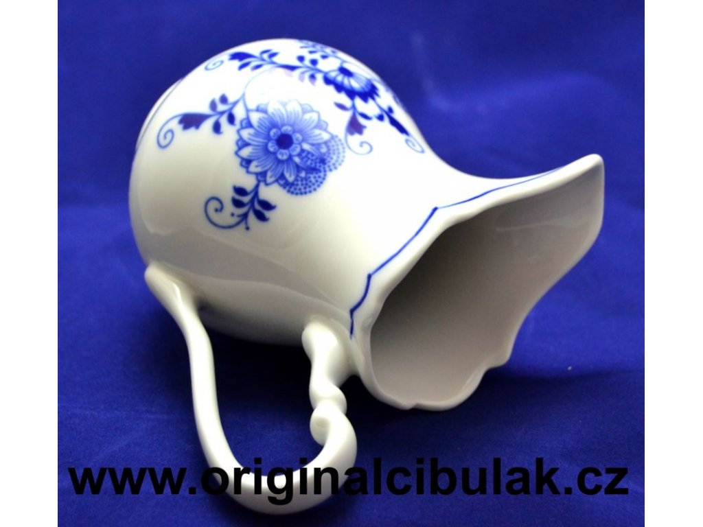 Cibulák mlékovka vysoká 0,25 l, originální cibulákový porcelán Dubí, cibulový vzor,