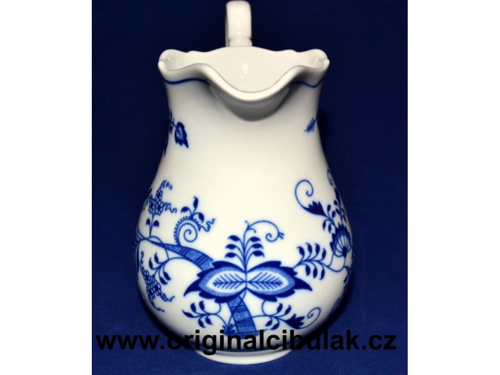 Cibulák mlékovka vysoká 0,50 l, originální cibulákový porcelán Dubí, cibulový vzor,