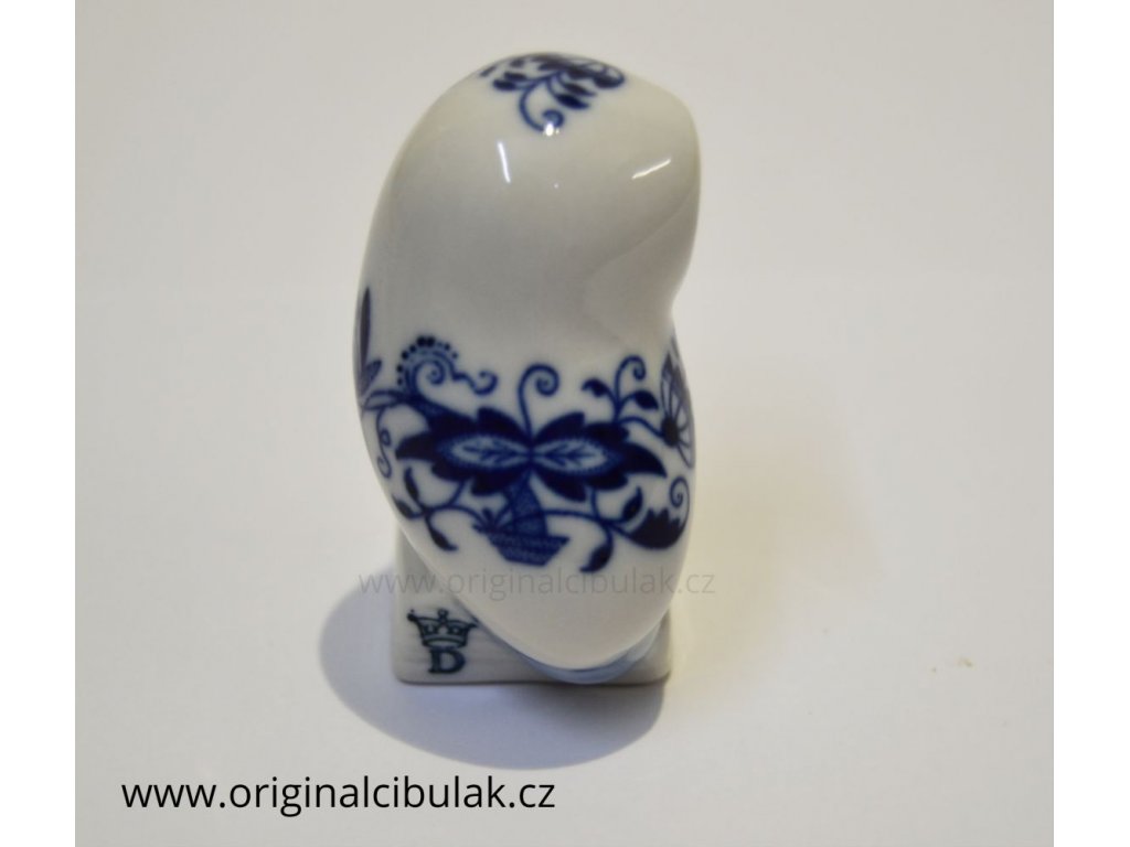 Cibulák Múdra sovička 6 cm originálny cibulákový porcelán Dubí, cibuľový vzor 2. akosť