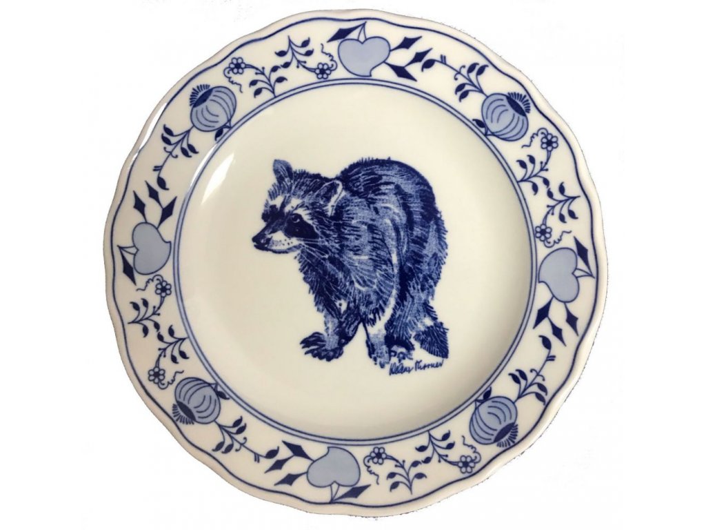 Cibulák Mýval talíř 24 cm Český porcelán  Dubí