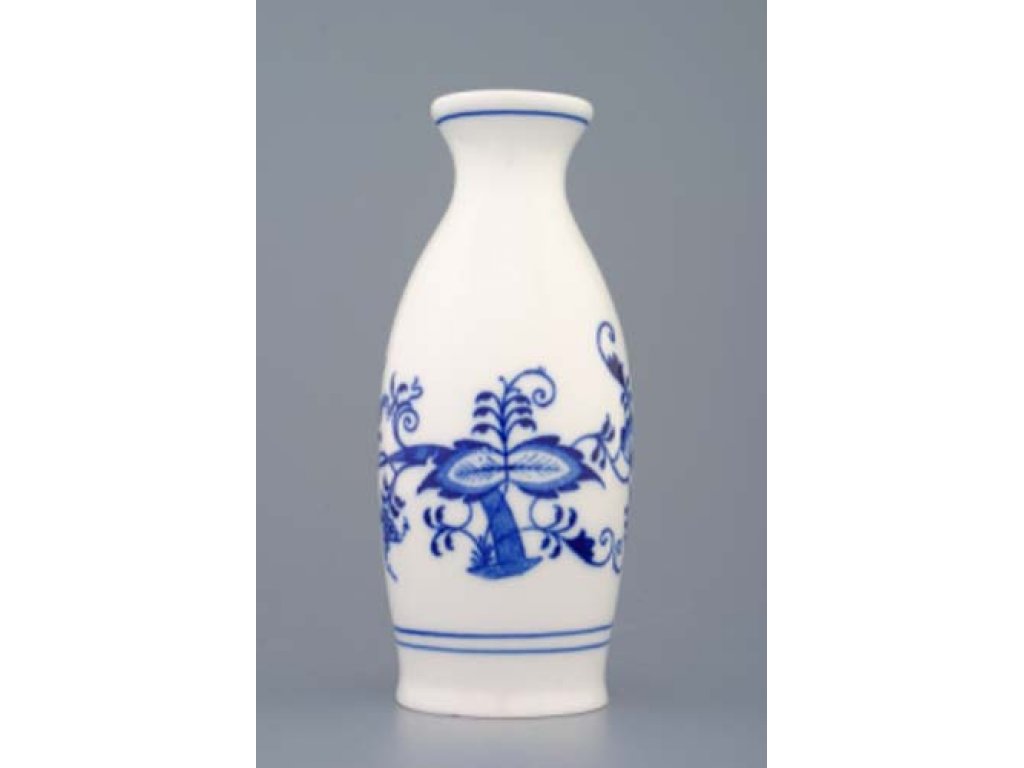 Cibulák nádobka na saké 16 cm originální cibulákový porcelán Dubí, cibulový vzor,