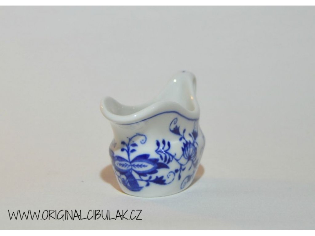 Cibulák omáčnik oválny bez podstavca s uchom 0,05 l cibulový porcelán originálny cibulák Dubí