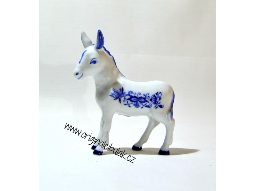 Zwiebelmuster Donkey, Original Bohemia Porcelain from Dubi
