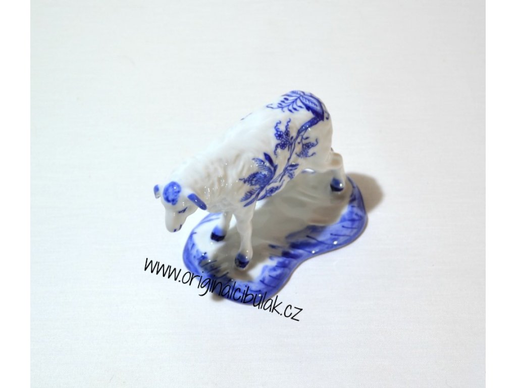Cibulák Ovce 6,5 cm originální cibulákový porcelán Dubí 2.jakost