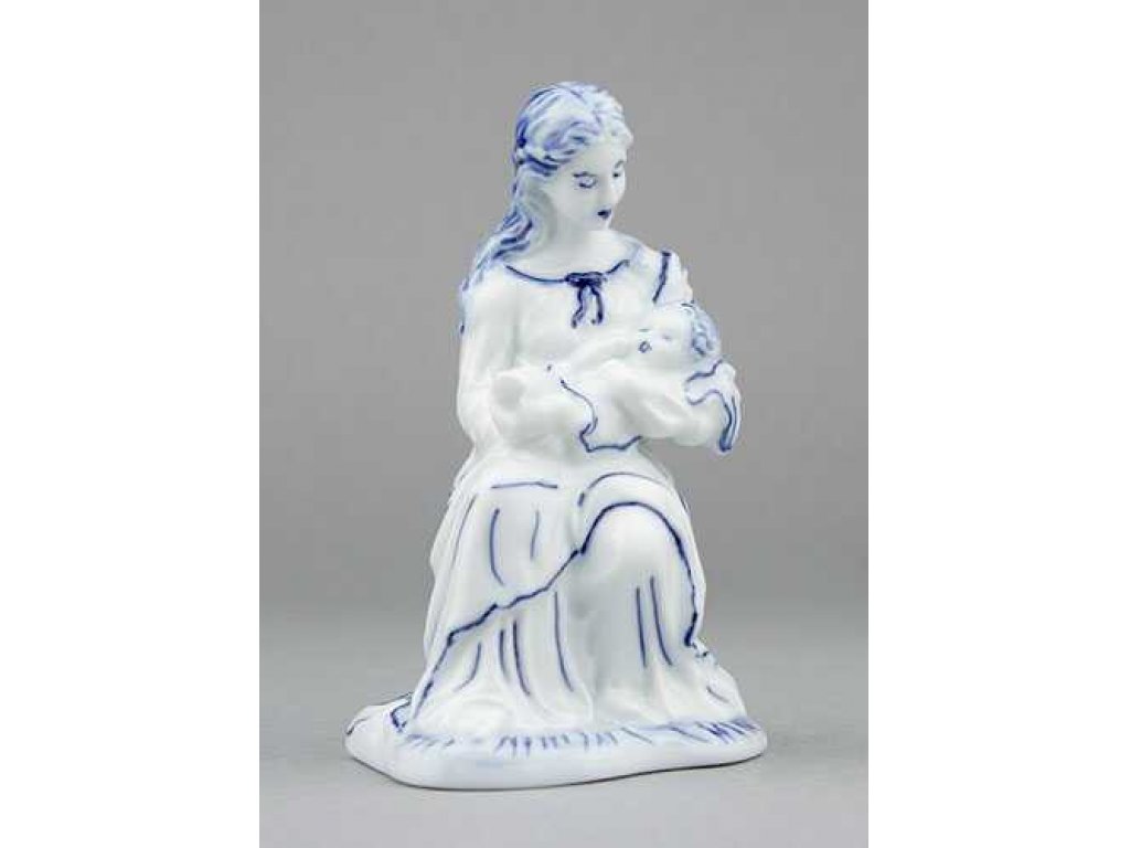 Cibulák soška Panna Mária 12 cm cibulový porcelán Royal Dux originálny cibulák Dubí
