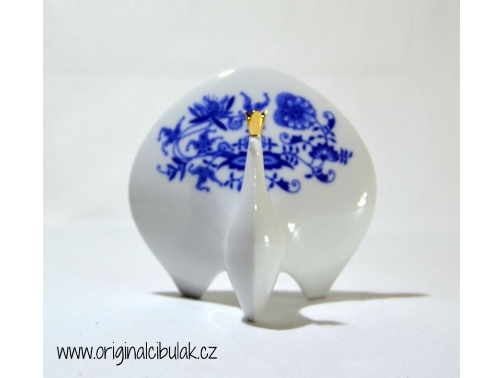 Zwiebelmuster Peacock 12.5cm, Original Bohemia Porcelain from Dubi