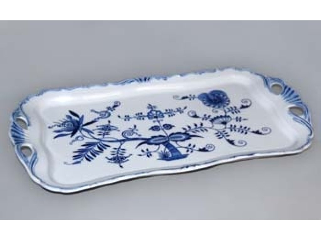 Cibulák Podnos Aida obdĺžnikový 45x25cm 1460g Originálny Český Porcelán Dubí 
