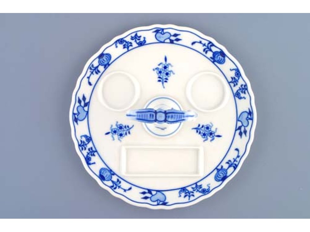 Cibulák Podnos okrúhly s kľúčom 21cm 480g Originálny Český Porcelán Dubí