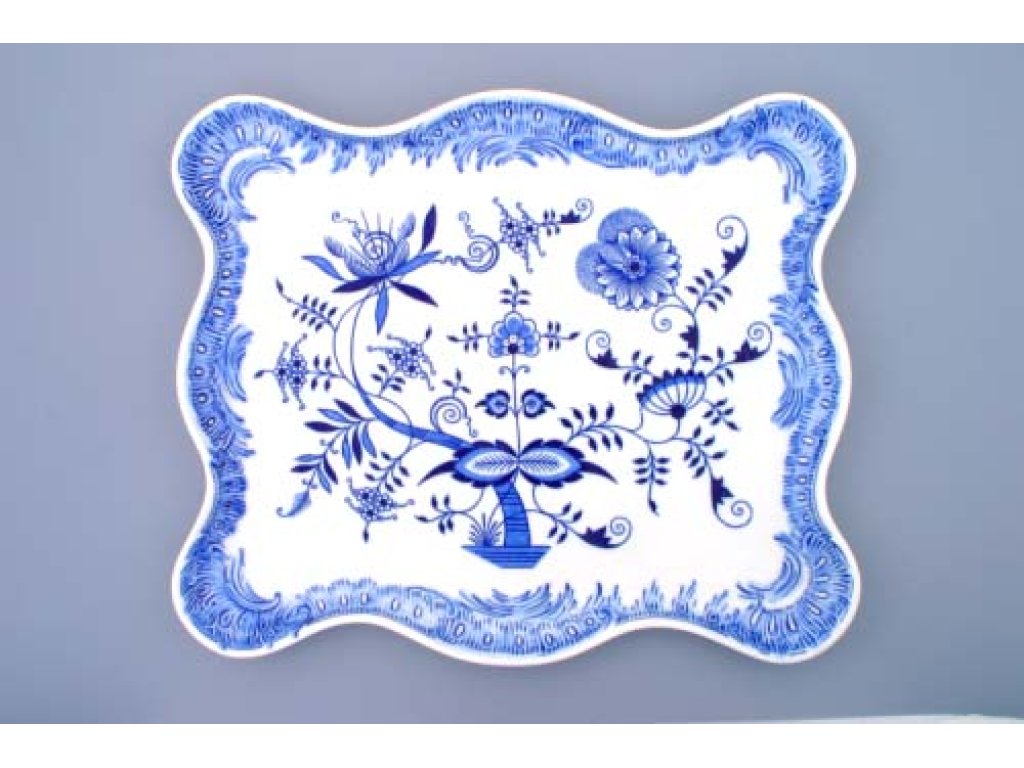 Cibulák Podnos ozdobný  45cm Originál Český porcelán Dubí 2. jakost