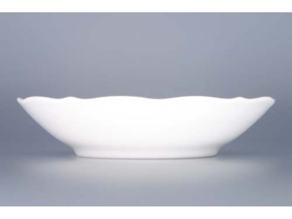 Cibulák podšálek bílý C, 15,5 cm, originální cibulákový porcelán Dubí, cibulový vzor,