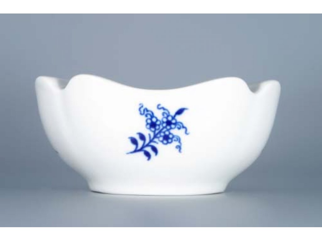 Cibulák popelník čtyřhranný 12,5 cm originální cibulákový porcelán Dubí, cibulový vzor,