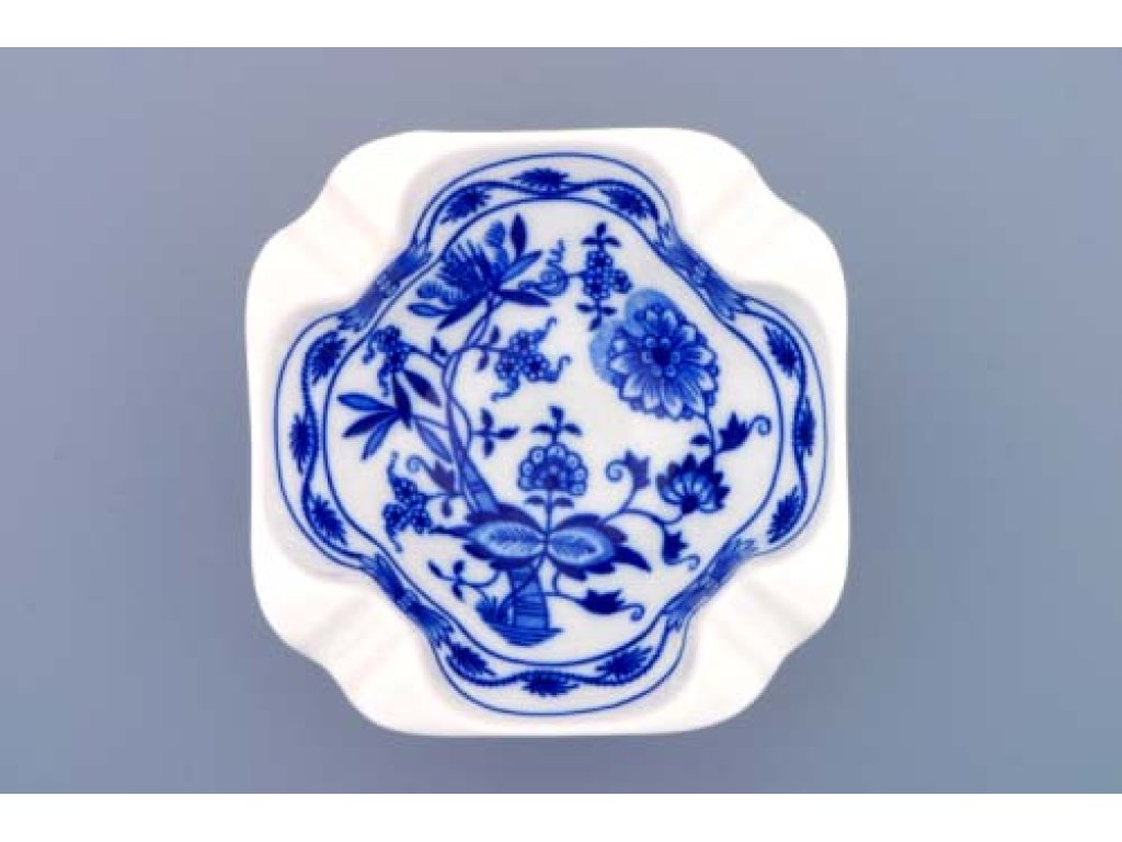 Cibulák Popelník čtyřhranný  12,5cm Originál Český porcelán Dubí 