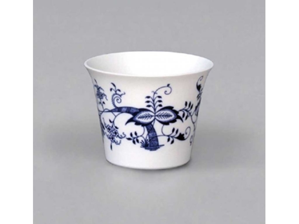 Cibulák Průsvitka hladká M bez glazury 9,5 cm originální cibulákový porcelán Dubí, cibulový vzor