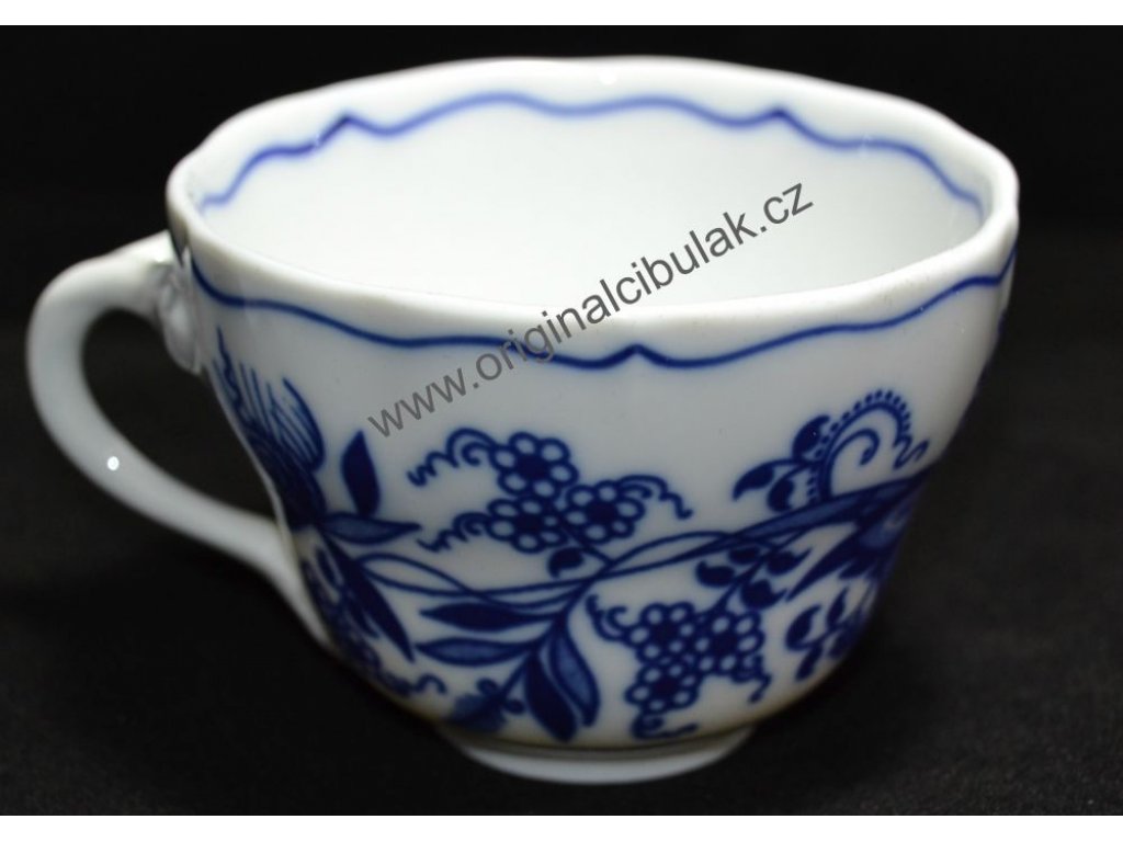 Zwiebelmuster Cup A/1 with Saucer A/1 0,12L + 13cm, Original Bohemia Porcelain from  Dubi