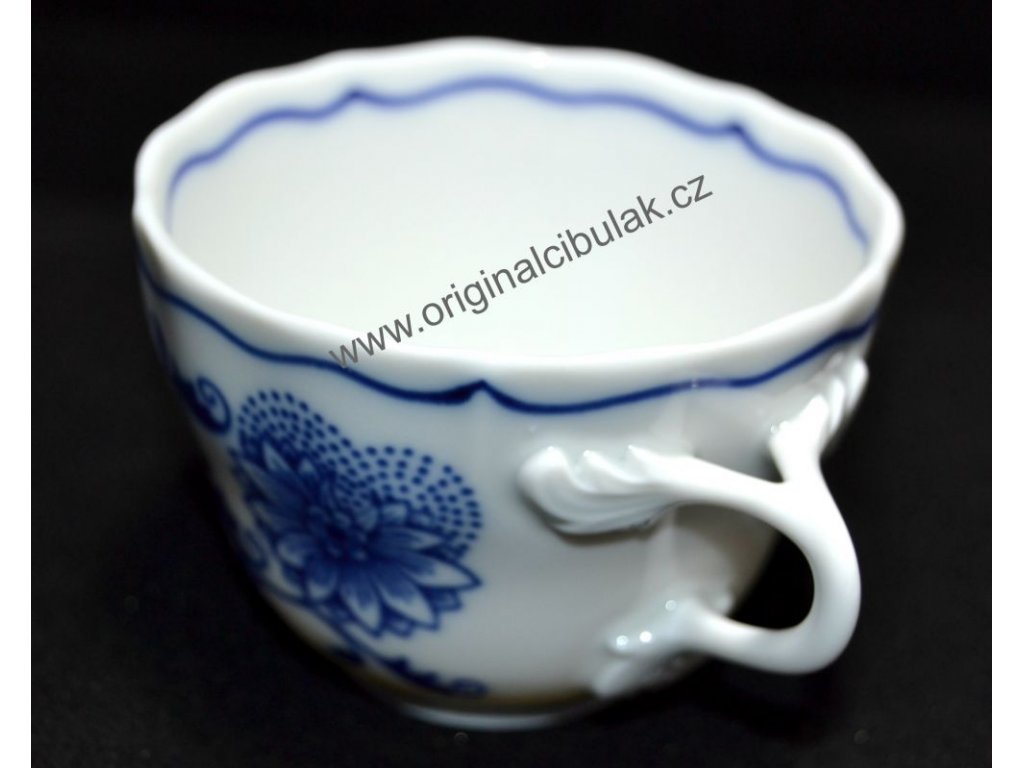 Cibulák šálek vysoký A 0,08 L  originální český porcelán Dubí 2.jakost