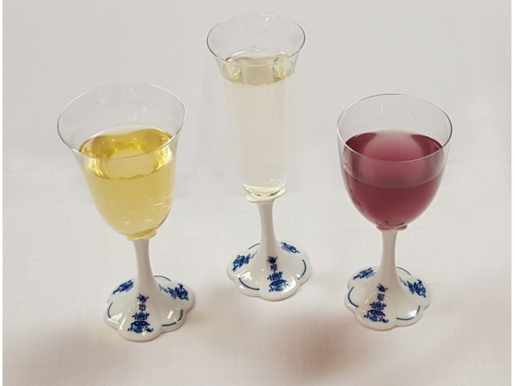 Poháriky s cibuľovými listami 190 ml šumivého vína Dubí