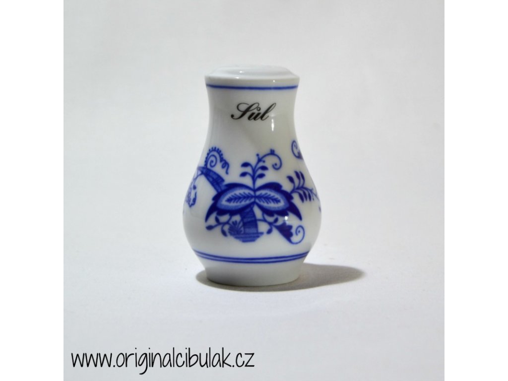 Zwiebelmuster Salt Shaker 7.5cm, Original Bohemia Porcelain from  Dubi