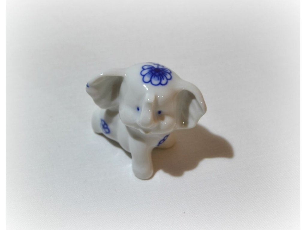 cibulák slon Bimbo mini Leander cibulákový porcelán