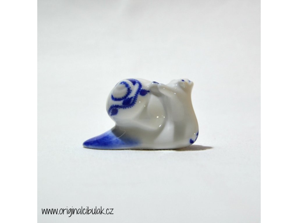 Cibulák slimák  6,5 cm originálny cibulák, cibuľový porcelán originálny cibulák Dubí
