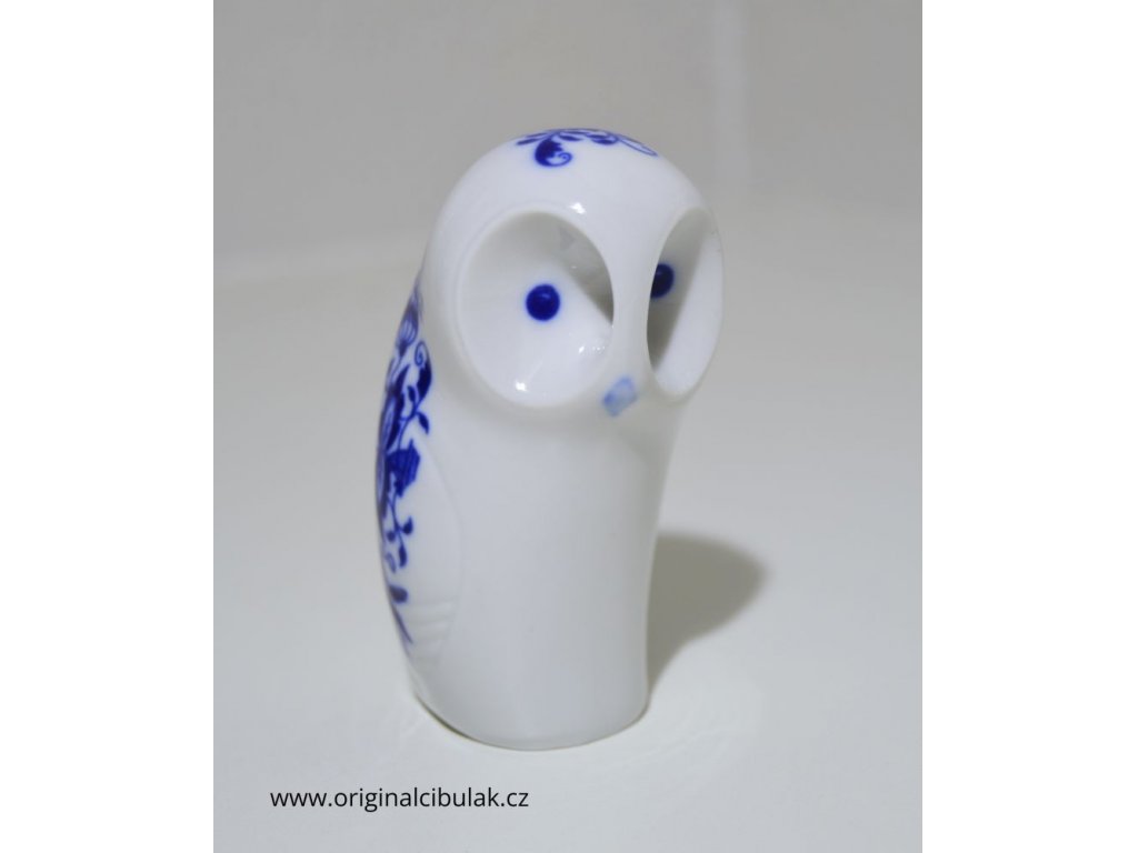 Zwiebelmuster Owl 7cm, Original Bohemia Porcelain from Dubi