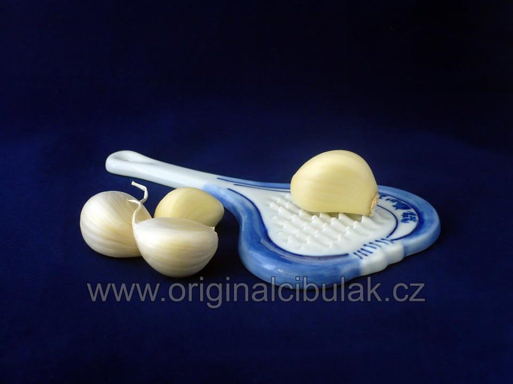 Cibulák struhadlo na česnek 15,5 cm originální cibulákový porcelán Dubí, cibulový vzor