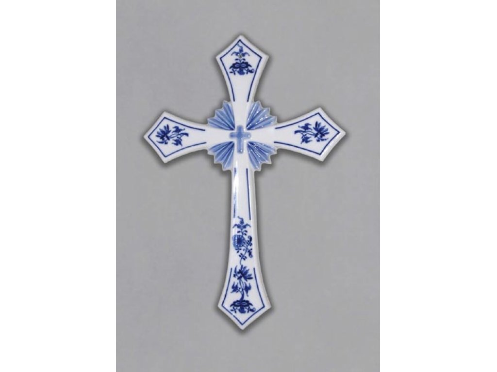 Holy Cross bulb (hanging) 30,6 cm original Dubí porcelain bulb, onion pattern