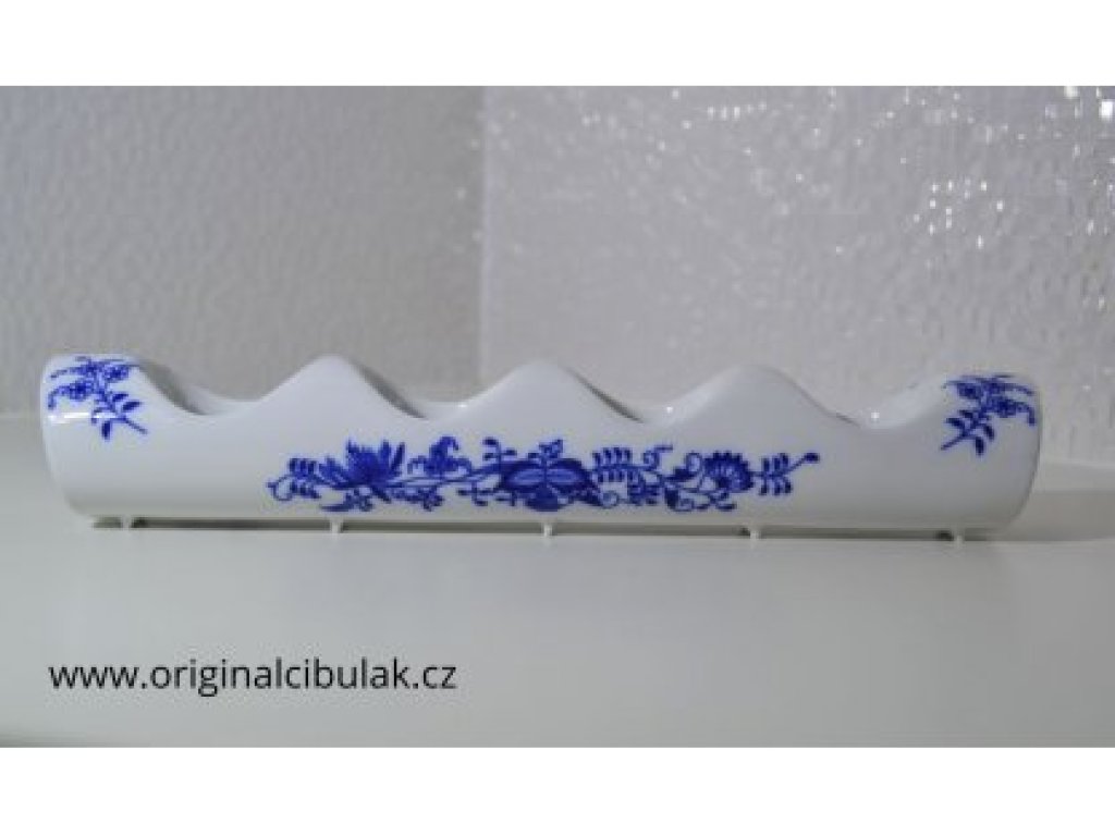 Zwiebelmuster Adventsleuchter gerader Korpus 30,5cm x 5,2cm 440g Original Bohemia Porzellan Dubi Karlsbader