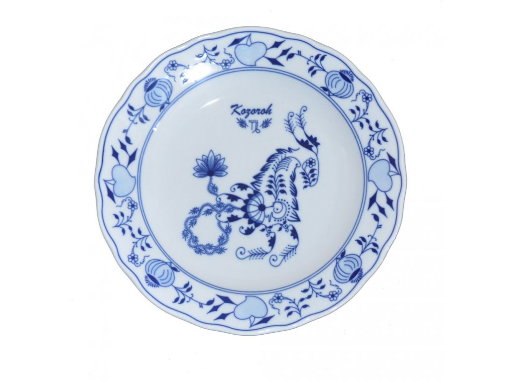 Cibulák plate 24 cm zodiac Capricorn horoscope Czech porcelain Dubí