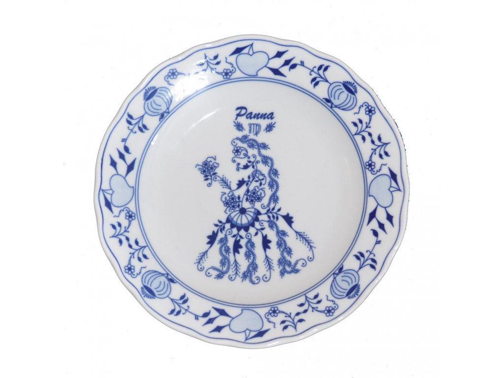 Cibulák tanier Panna zverokruh horoskop 24 cm cibulový porcelán originálny cibulák Dubí