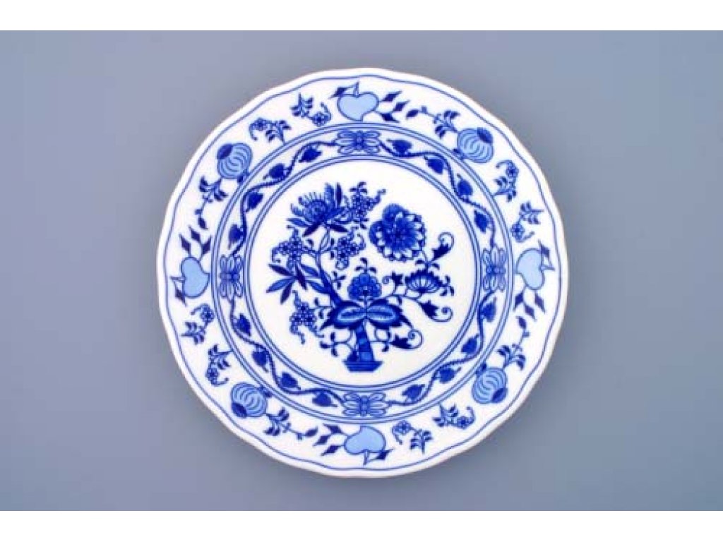 Cibulák talíř mělký 26 cm  originální cibulákový porcelán Dubí 2.jakost