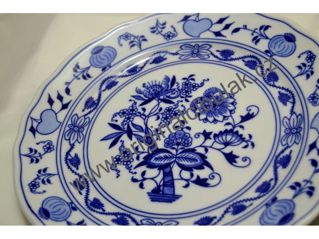Cibulák talíř mělký 26 cm  originální porcelán Dubí 2.jakost